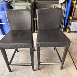 Leather bar chairs