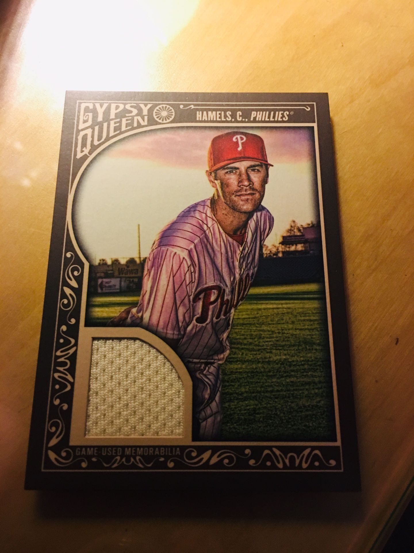 2015 TOPPS GYPSY QUEEN JERSEY RELIC SWATCH COLE HAMELS PHILADELPHIA PHILLIES