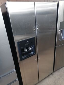 KitchenAid stainless steel side by side refrigerator (no handles) - Free delivery