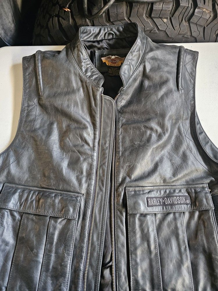 Harley Davidson Leather Vest XXL