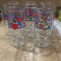Vintage Juice Glasses by Crisa for Libbey ~Set Of 8 Bright And Shiny