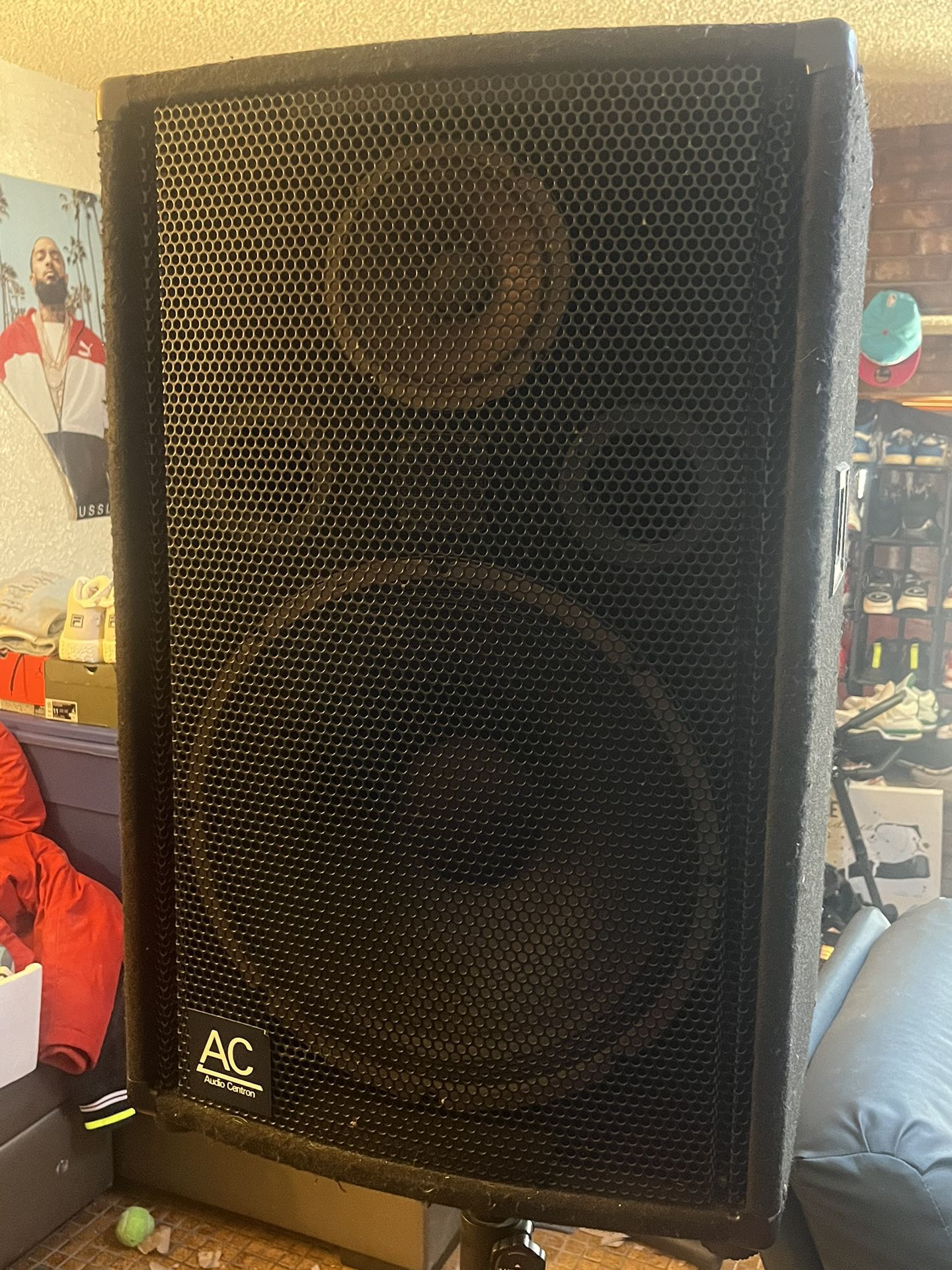 2 Audio Centron 150w  Speakers And Stereo Power Amplifier 