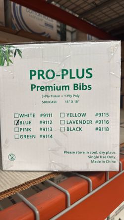 Dental Bibs Blue 4-ply 500/pkg