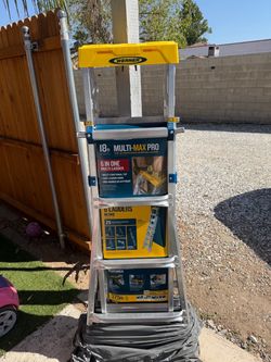 Werner 18 ft. Reach Aluminum 6-in-1 Multi Position Ladder with 375 lb. Load Capacity Type IAA Duty Rating
