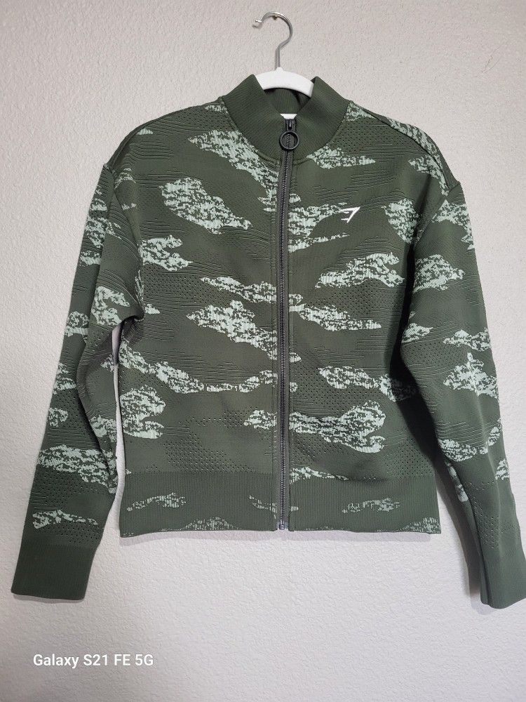Gymshark Women's Adapt Camo Seamless Jacket Size XS