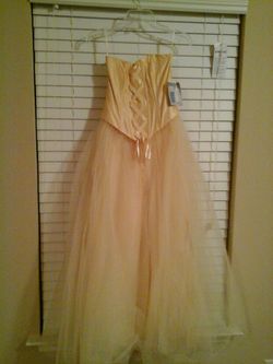 Jessica McClintock Yellow Corset Dress