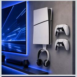 Heavy-Duty Steel Wall Mount Kit for PS5 ,Slim and Pro Digital Disc Edition