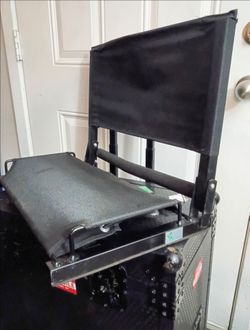 Black Portable Stadium Bleacher Seat with Back