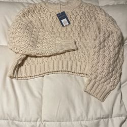 Knit crop sweater
