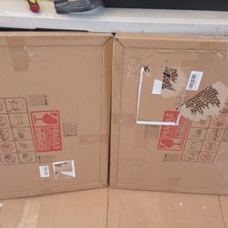 Two New Black Dry Erase Board, 24" x 18" Magnetic Large Black Glass Board Frameless Wall. $20 each.