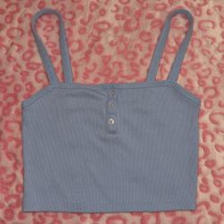 University Blue Crop Top