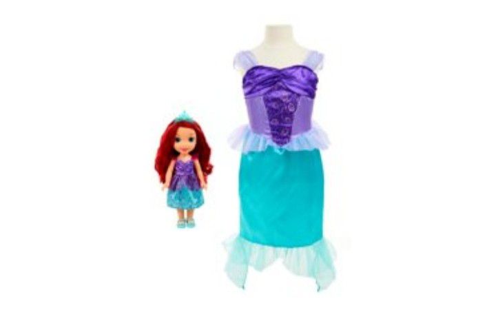 New Ariel doll with girl dress up princess set