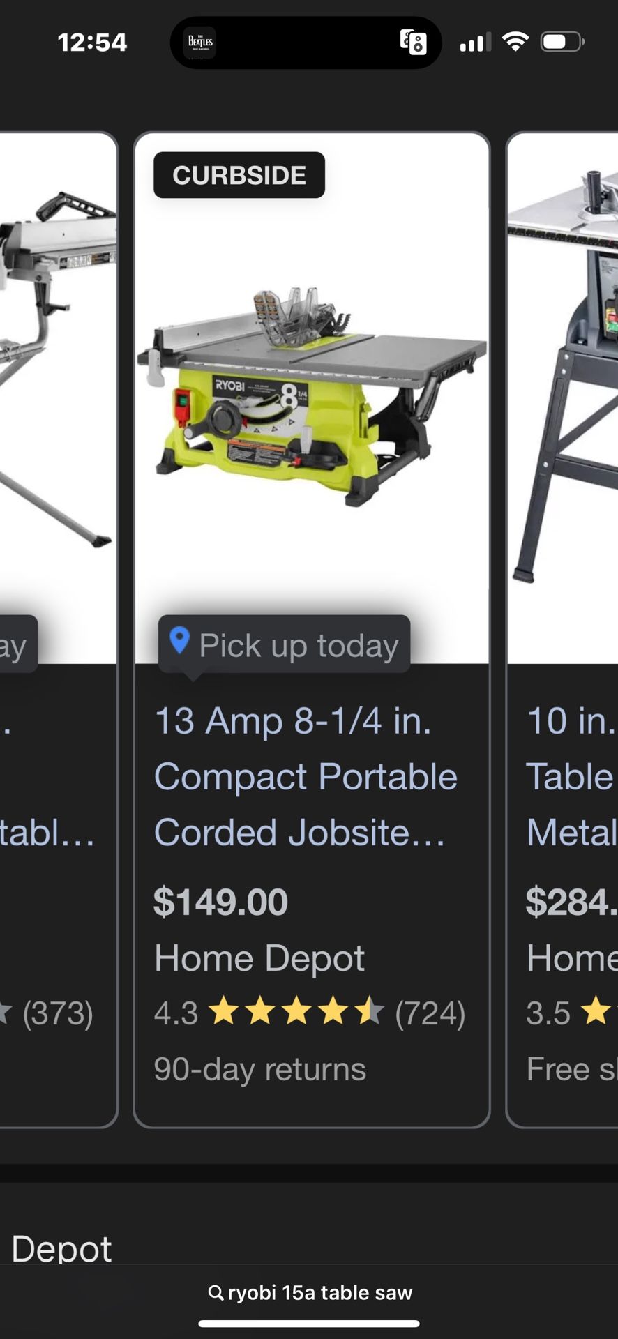 ryobi 15a table saw