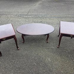Three Piece Coffee and End Tables - $85 (181st and Halsey)
