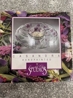 Casandra Hand Painted 2 Piece Chip And Dip Bowl Set 