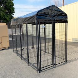 $290 (New) Large heavy duty kennel with cover dog cage crate pet playpen (8’l x 4’w x 6’h)
