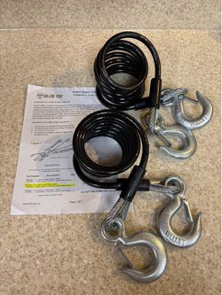 Blue Ox BX88197 Safety Cables - New
