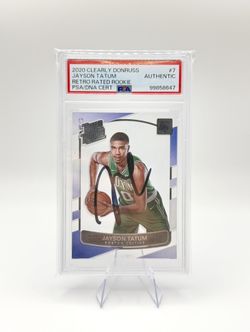 2020 Clearly Donruss: IP Jason Tatum Retro Rated Rookie Auto (PSA/DNA)