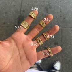 14k Gold Nugget Rings