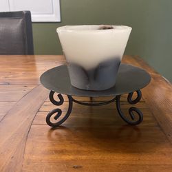 Candle And Metal Stand