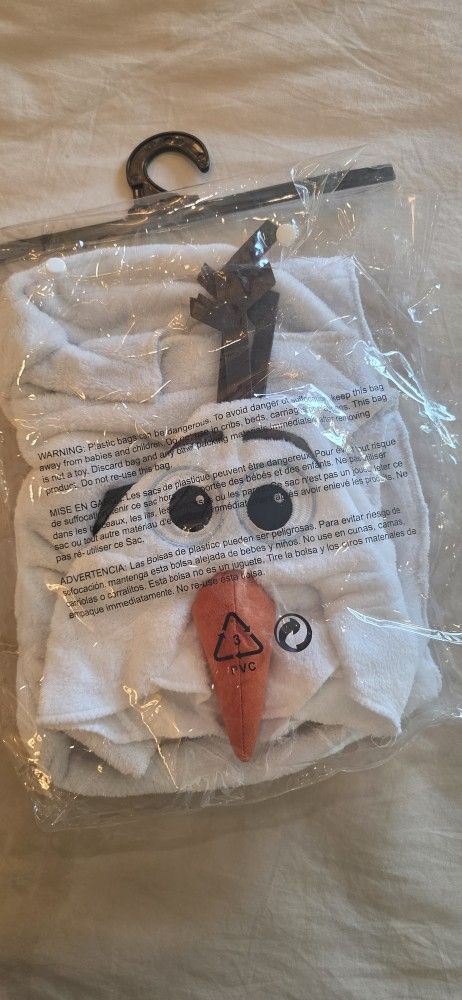 Toddler Olaf costume from Frozen, size XS, ages 2-3