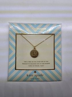 Kate Spade Initial R Gold Pendant Necklace