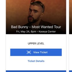1X Bad Bunny Concert Ticket 04/24