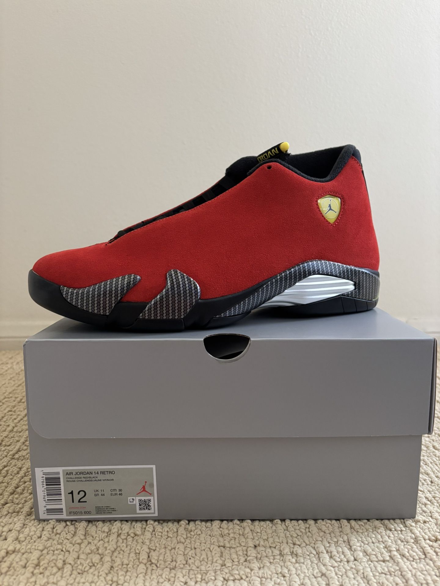 Jordan 14 Ferrari Retro 2025 Size 12 -$360