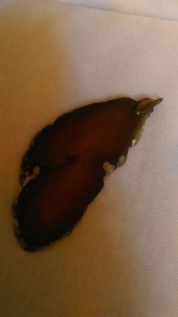 Sliced agate pendant Brazil rock geode