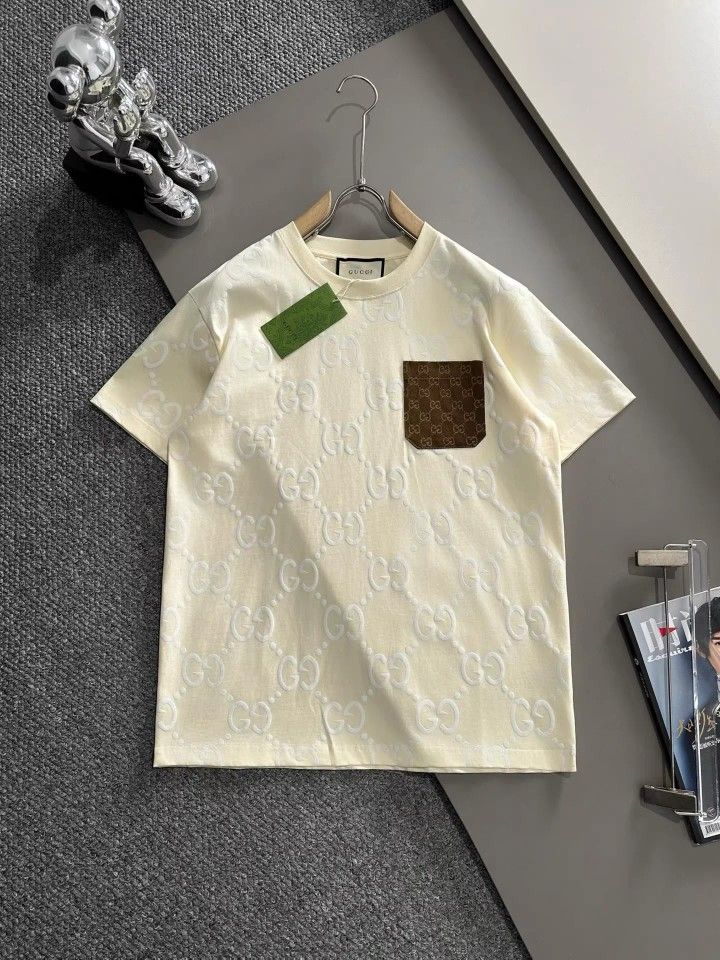 Gucci white monogrammed T-shirt