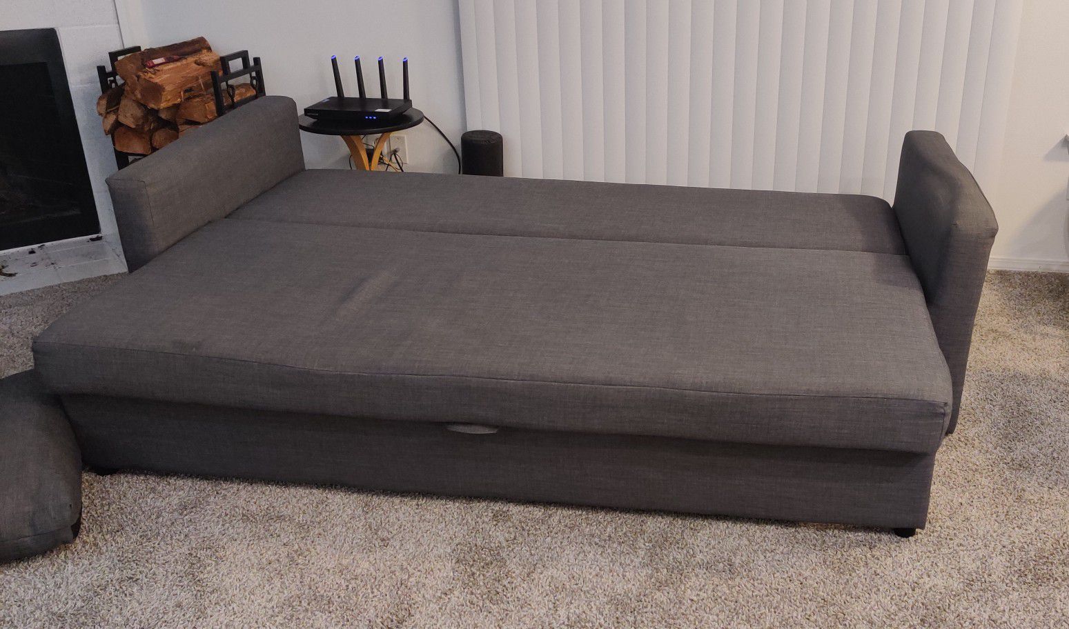 Convertible sofa with storage