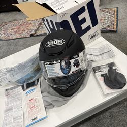 Shoei RF-1400 Helmet Matte Black XS w/ Extra Blue Visor