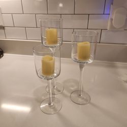 Glass Candle Holders