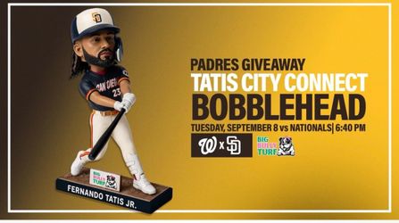 San Diego Padres Fernando Tatis Jr. City Connect Bobblehead 9/08/2026 Presale $39.95