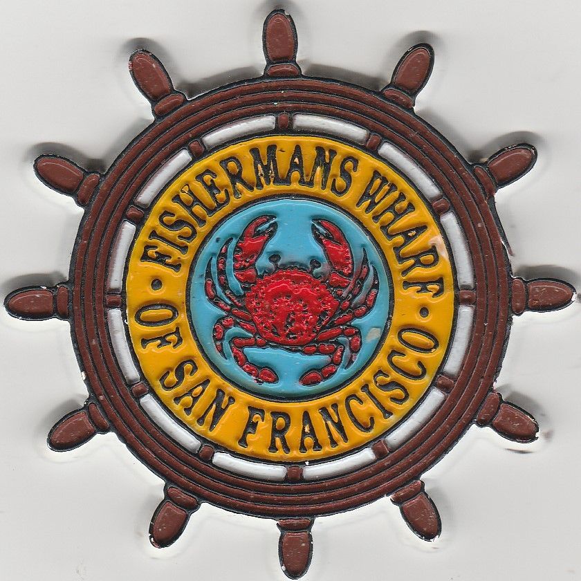 Fishermans Wharf of San Francisco Souvenir Magnet for refrigerator, toolbox, etc