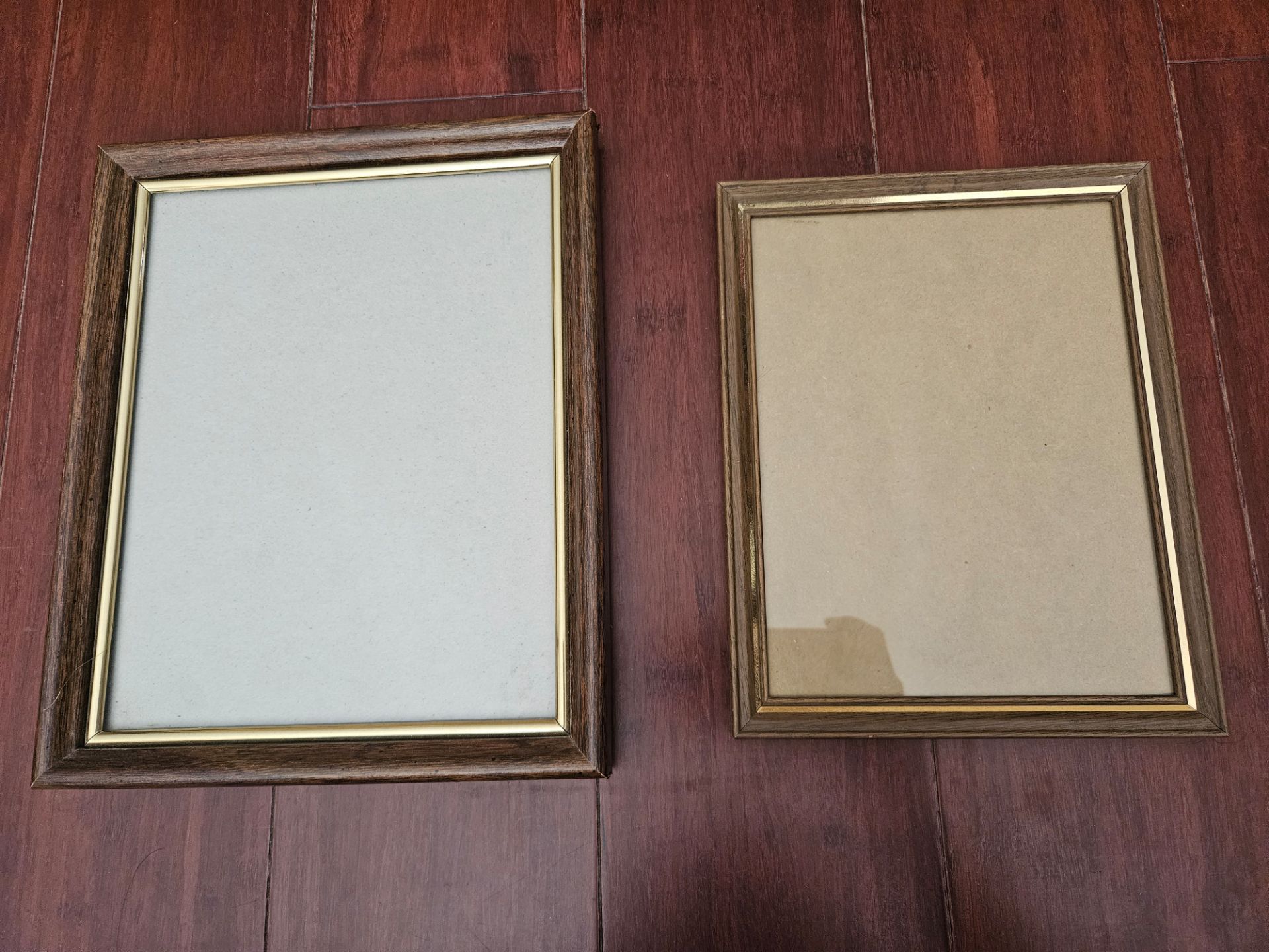 Vintage Brown Gold/Brass Trimmed Photo Frames