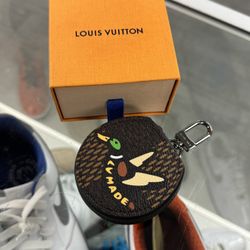 Louis Vuitton Virgil Abloh x NIGO Brown Giant Damier Earphone Case