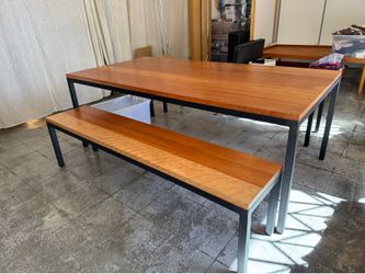 Room & Board dining table w/benches