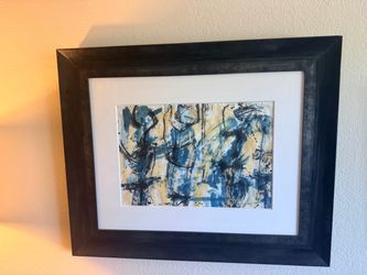 Framed Abstract Watercolor Painting