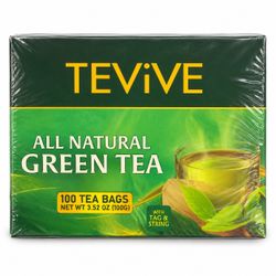Tevive All Natural Green Tea 100 Bags