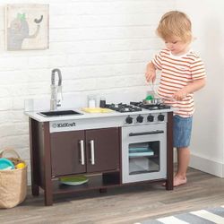 TINY CHEF'S PRO KITCHEN.ADO#:Z-2113  Brand new. Price is firm.   The heat is on in the KidKraft Tiny Chef’s Pro Kitchen! This is more than a play kitc