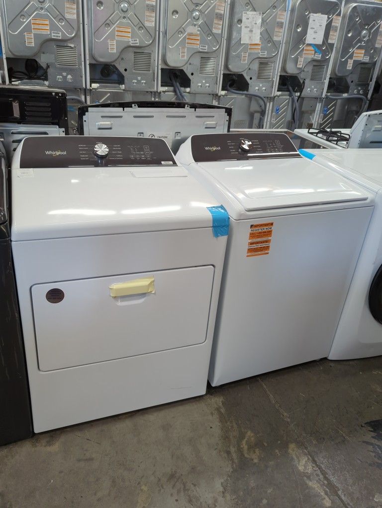 Whirlpool Set Top Load And Dryer White New