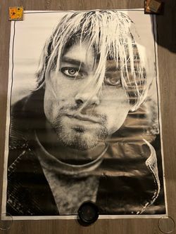 Kurt Cobain Nirvana Oversized Black & White Portrait Poster 39x54 Rock Grunge