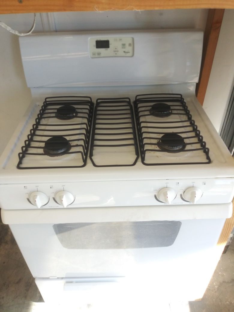White gas range stove / oven