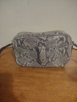 G.I.L.I. Snakeskin Gold Leather Crossbody Bag Purse B74