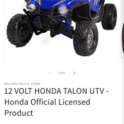 Honda Talon UTV Kids Power Wheel