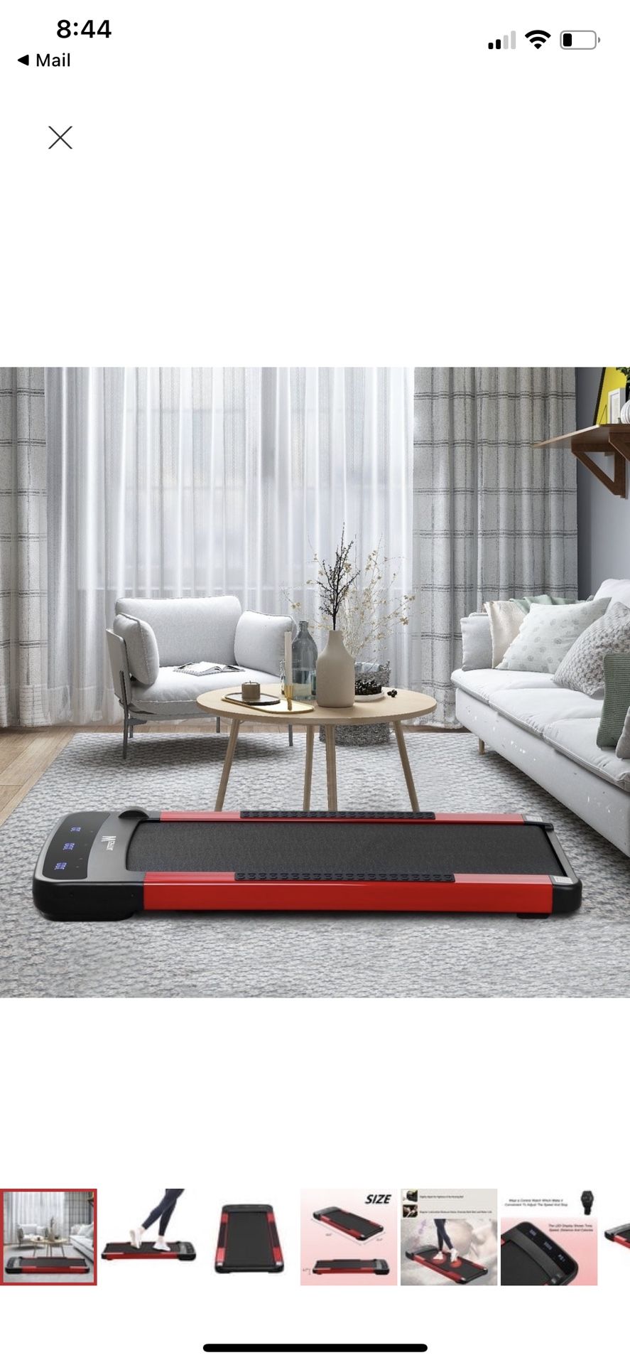 Zenova Walking Pad Treadmill W/ Wireless Remote Control