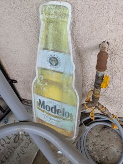 Metal corona hanging sign for man cave