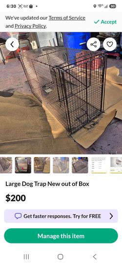 DOG TRAP. LARGE. NEW.