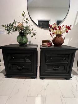 2 Real solid wood Broyhill nightstands